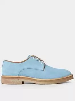 Image of Joe Browns Montrose Suede Derby Shoes - Light Blue, Size 7, Men