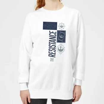 Image of Star Wars The Resistance White Womens Sweatshirt - White - S