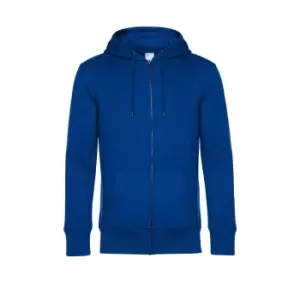 Image of B&C Mens King Zipped Hooded Sweat (S) (Royal Blue)
