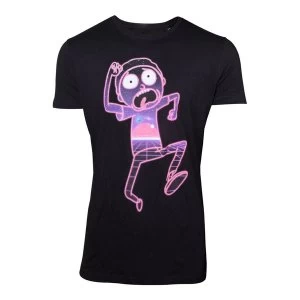 Image of Rick and Morty - Neon Morty Mens Medium - T-Shirt - Black