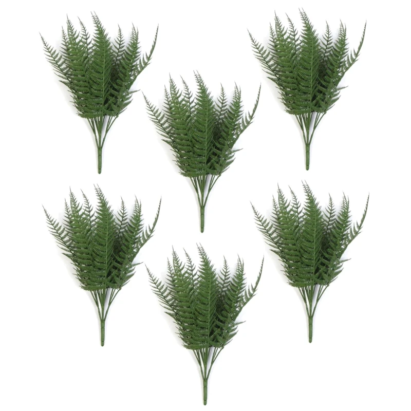Image of N/A Pack of 6 x 35cm Fire Resistant Artificial Fern Stem