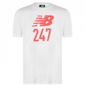 Image of New Balance 24/7 Short Sleeve Sport T Shirt Mens - White