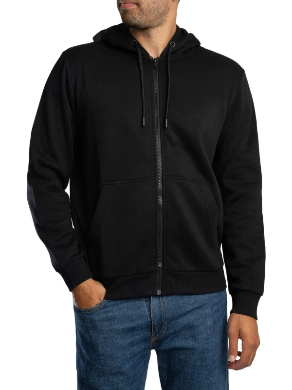 Image of jack & jones Bradley Zip Hoodie Black XXL