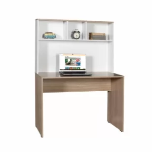 Image of Base Home Office Desk with Shelf Unit, Oak