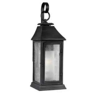 Image of Outdoor IP44 Wall Light Dark Weathered Zinc LED E27 75W d00953