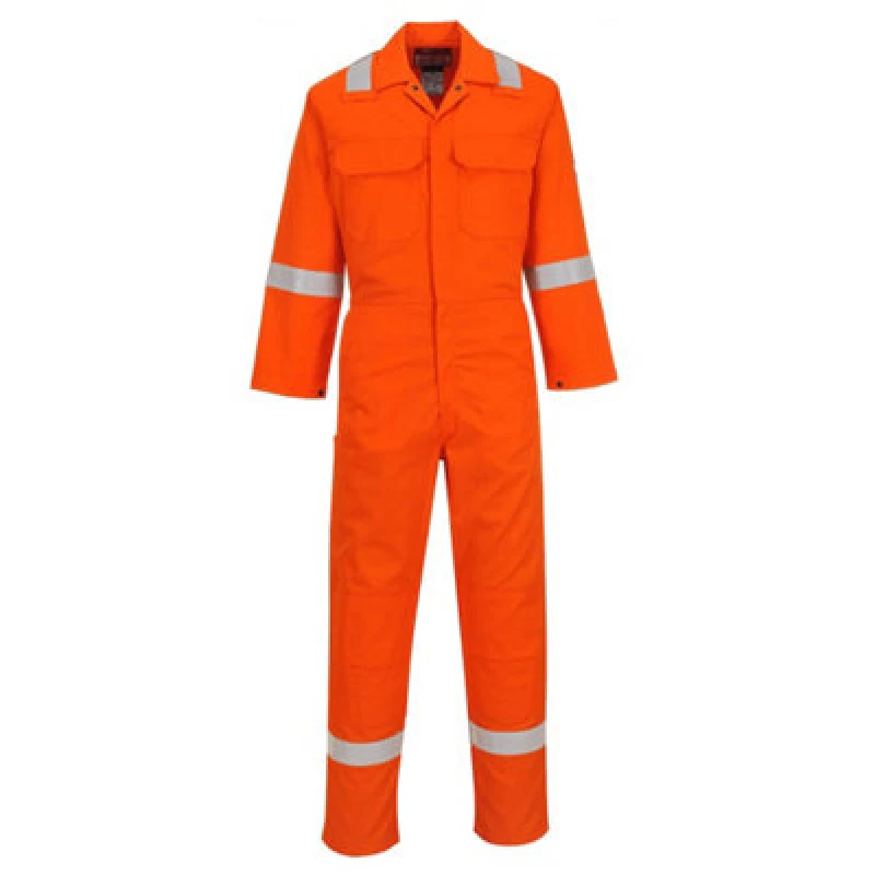Image of Biz Weld Mens Iona Flame Resistant Coverall BIZ5ORRXS Colour: Orange