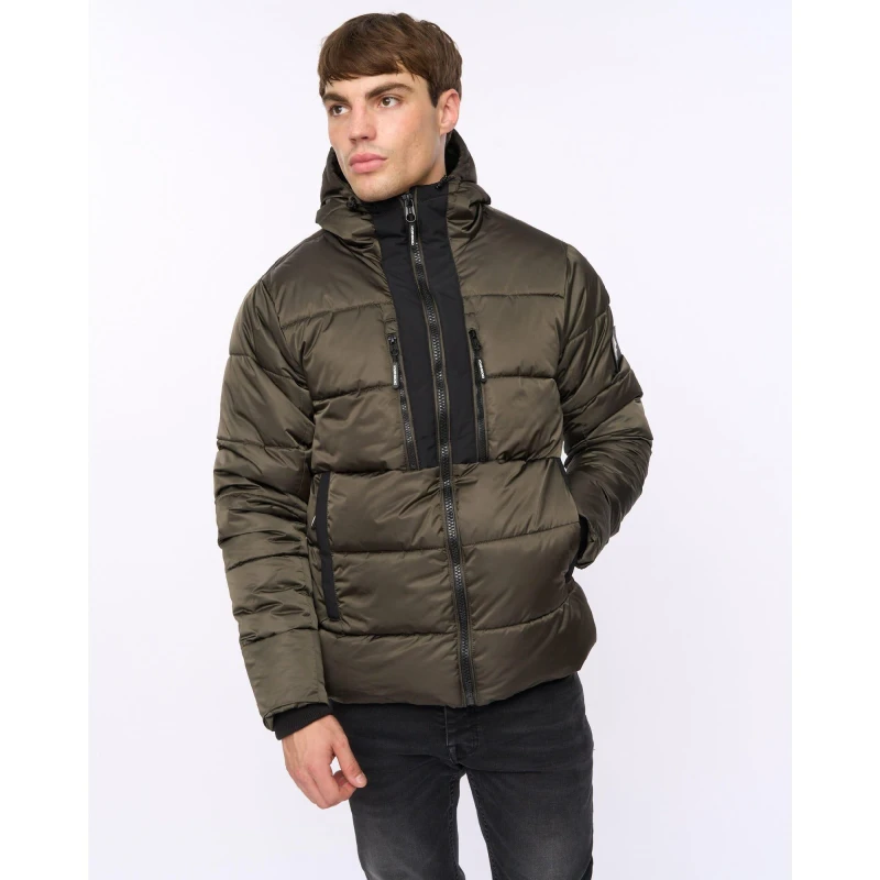 Image of Crosshatch Crosshatch Men Chimmax Jacket in Olive Size: large Olive L Male 5059294707237