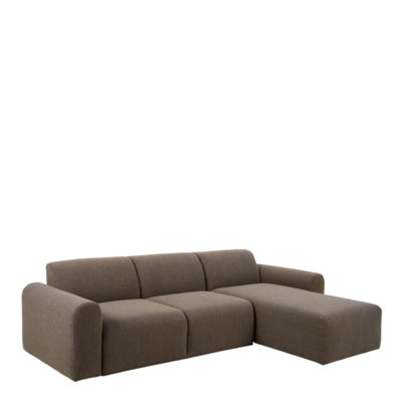 Image of Furniture To Go Midfield Right Hand Facing 2 Seater Chaise Longue In Boucle Taupe Fabric