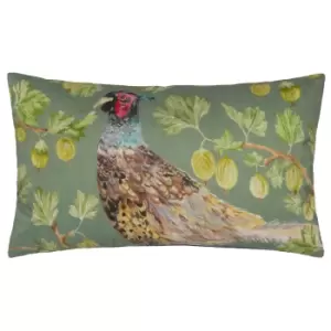 Image of Evans Lichfield Grove Pheasant Outdoor Cushion Olive