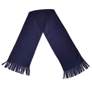 Image of Result Adults Unisex Active Fleece Winter Tassel Scarf (One Size) (Navy Blue)