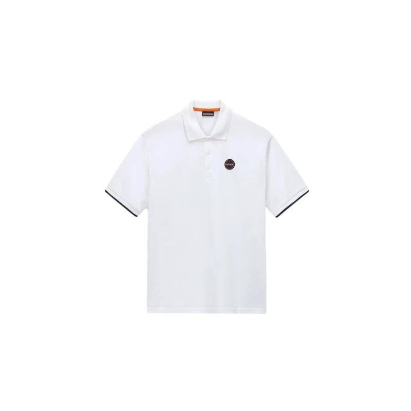 Image of Polo Napapijri Badge Blanc Male L