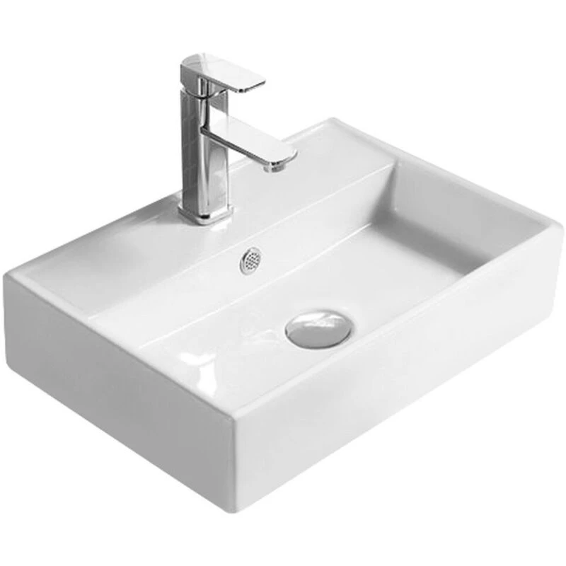 Image of nuie Rectangular Basin W500xD350xH120mm, White NBV178
