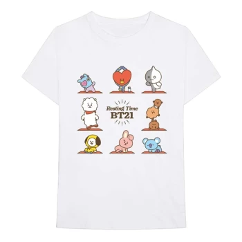 Image of BT21 - Resting Time Unisex Medium T-Shirt - White
