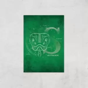 Image of Harry Potter Slytherin Giclee Art Print - A2 - Print Only