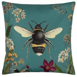 Image of Wylder Nature Midnight Garden Bee Outdoor Cushion Terracotta