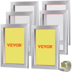 Image of VEVOR Screen Printing Kit, 6 Pieces Aluminum Silk Screen Printing Frames, 10x14inch Silk Screen Printing Frame with 110 Count Mesh, High Tension