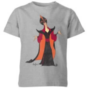 Image of Disney Aladdin Jafar Classic Kids T-Shirt - Grey - 3-4 Years