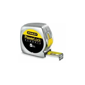 Image of Stanley 1-33-195Powerlock Tape Measure with End Hook Without Hole, Silver, 5 m/25 mm