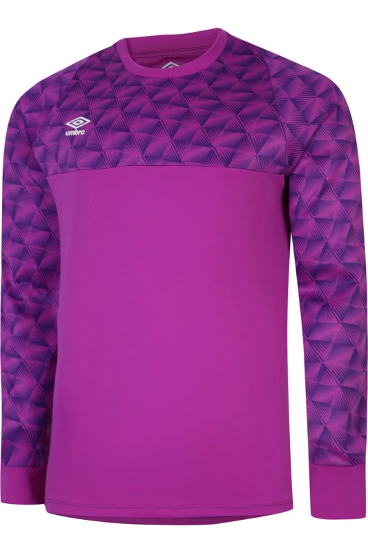 Image of Umbro Flux Long-Sleeved Goalkeeper Jersey in Purple Size: 7-8 Years Purple Unisex 7-8 Years