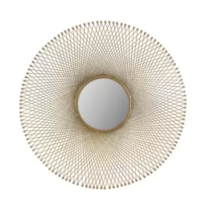 Image of Olivia's CiCi Metal Fretwork Round Wall Mirror in Gold