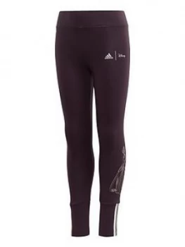 Image of adidas Girls Disney Tights - Black, Purple, Size 9-10 Years, Women