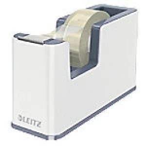 Image of Leitz Tape Dispenser WOW + Writable Self-Adhesive Multi Purpose Tape Grey & White
