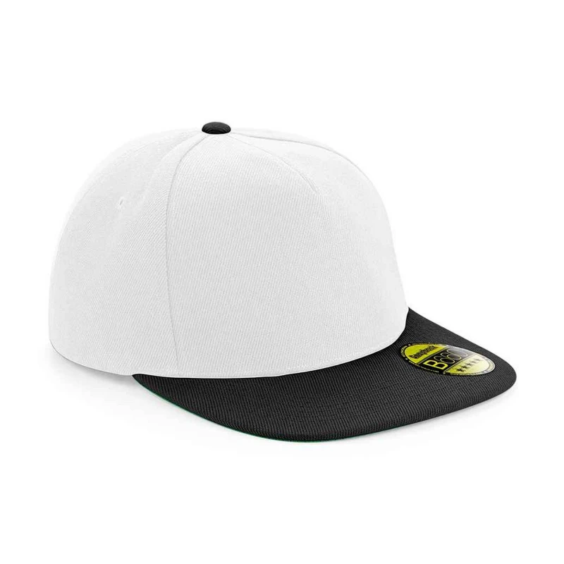 Image of Beechfield Womens Original Flat Peak Snapback Cap in White White Female One Size