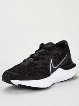 Image of Nike Renew Run Junior Trainers - Black/White