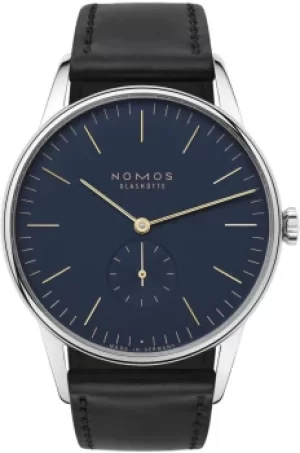 Image of Nomos Glashutte Watch Orion 38 Midnight Blue Steel Back