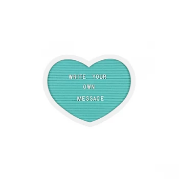 Image of Turquoise Heart Letter Board