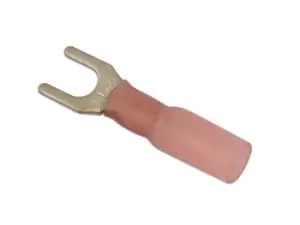 Image of Heatshrink Fork 4.0mm Red Pk 25 Connect 30163