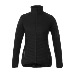 Image of Elevate Womens/Ladies Banff Hybrid Insulated Jacket (S) (Solid Black)
