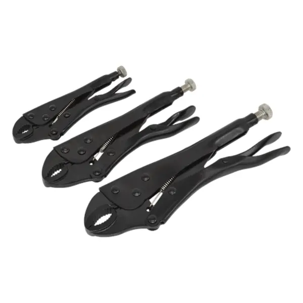 Image of Sealey Locking Pliers Set 3pc Rust Resistant