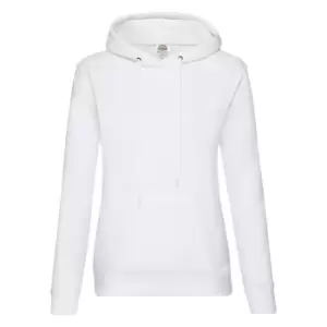 Image of Fruit Of The Loom Ladies Lady Fit Hooded Sweatshirt / Hoodie (XL) (White)