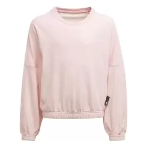 Image of adidas Studio Lounge Botanical Dye Sport Crew Sweatshirt - Botanic Pink Mel / Black