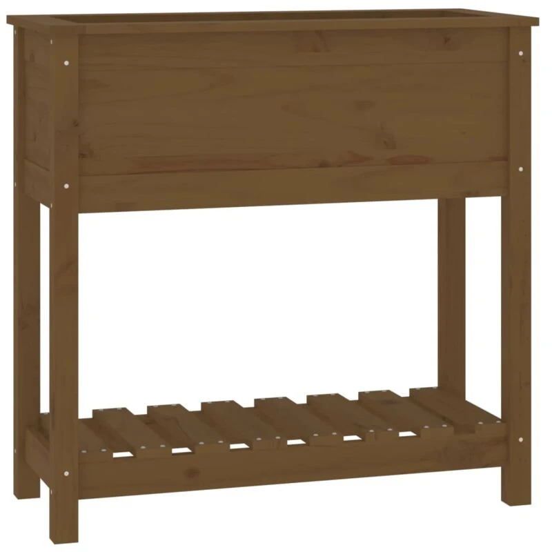 Image of VIDAXL Planter with Shelf Honey Brown 82.5x34.5x81cm Solid Wood Pine Vidaxl 823762