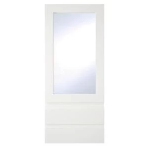 Image of Cooke Lewis Appleby High Gloss White Dresser door drawer front W500mm Set of 3