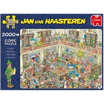Image of Jumbo Jan van Haasteren The Library Jigsaw - 2000 Piece