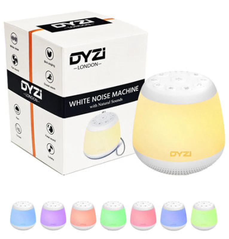 Image of Dyzi Multifunctional Portable White Noise Machine Baby Adults Kids Sleep Aid 24 Sounds RGB Light