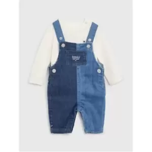 Image of Tommy Hilfiger Baby Dungaree Set - Blue