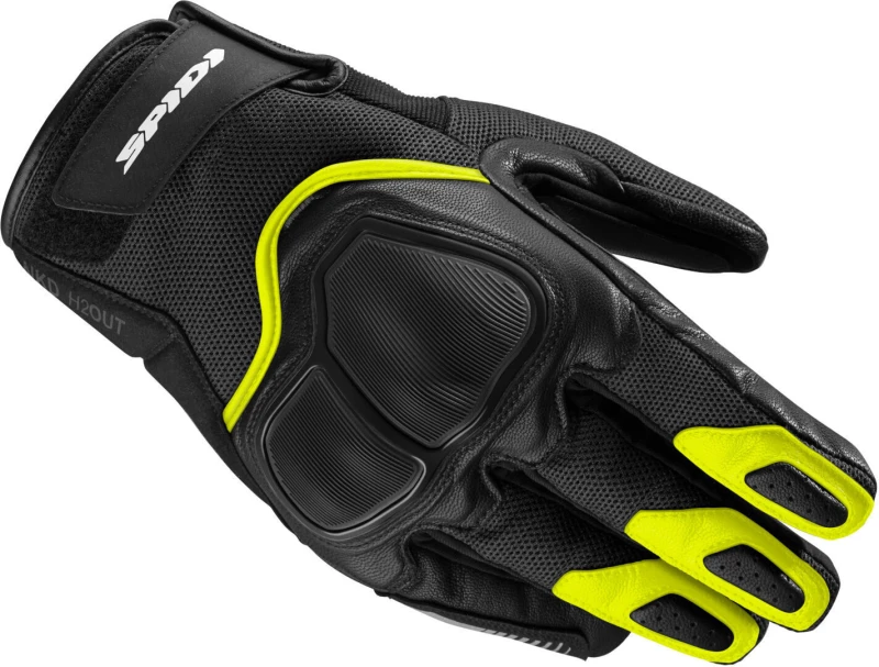 Image of Spidi NKD H2OUT Gloves Yellow Fluo Size S