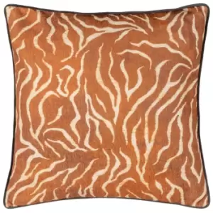 Image of Jurong Tiger Chenille Cushion Rust, Rust / 50 x 50cm / Polyester Filled