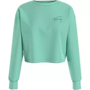 Image of Tommy Jeans Signature Crew Sweatshirt - Green