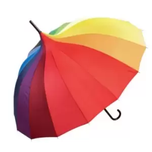 Image of X-Brella Rainbow Pagoda Umbrella (One Size) (Multicolour)
