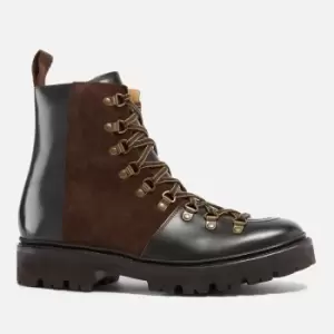 Image of Grenson Womens Nanette Leather Hiking Style Boots - Dark Brown - UK 4