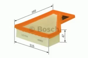 Image of Bosch 1457433100 Air Filter Insert S3100
