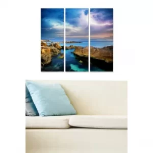 Image of MDF97333901 Multicolor Decorative MDF Painting (3 Pieces)