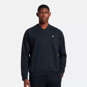 Image of Mens Ottoman Insert V Neck Sweatshirt - Dark Navy - L