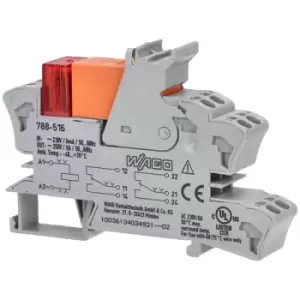 Image of WAGO 788-516 230VAC 8A DPDT-CO DIN Rail Mountable Relay Module