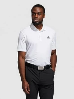 Image of adidas Golf Ultimate365 Solid Polo Shirt - White, Size S, Men